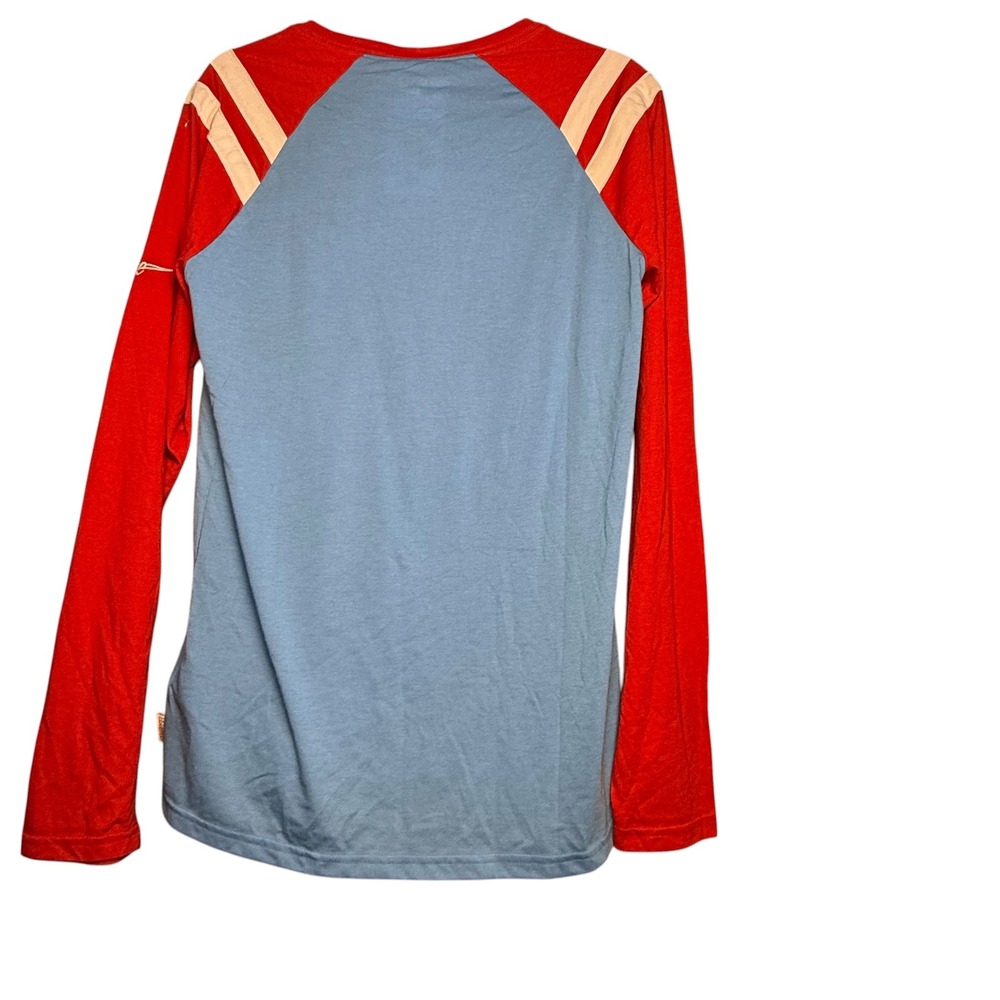 Nike Houston Oilers Mens Blue Red Long Sleeve Raglan T-Shirt Small - Picture 3 of 11
